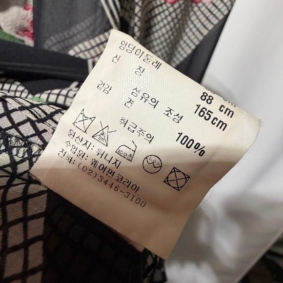 Kenzo Floral Blouse Top Sheer Button Shirt Longsleeve 38 - Picture 9 of 9